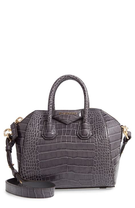 givenchy cross body|Givenchy mini antigona bag croc.